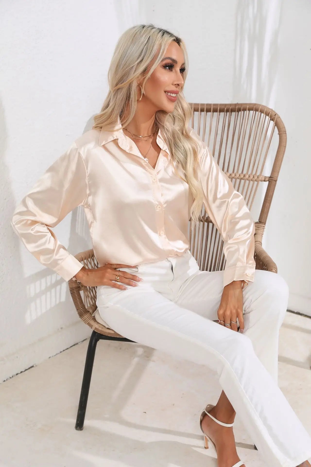 Isotta - Satijnen Blouse