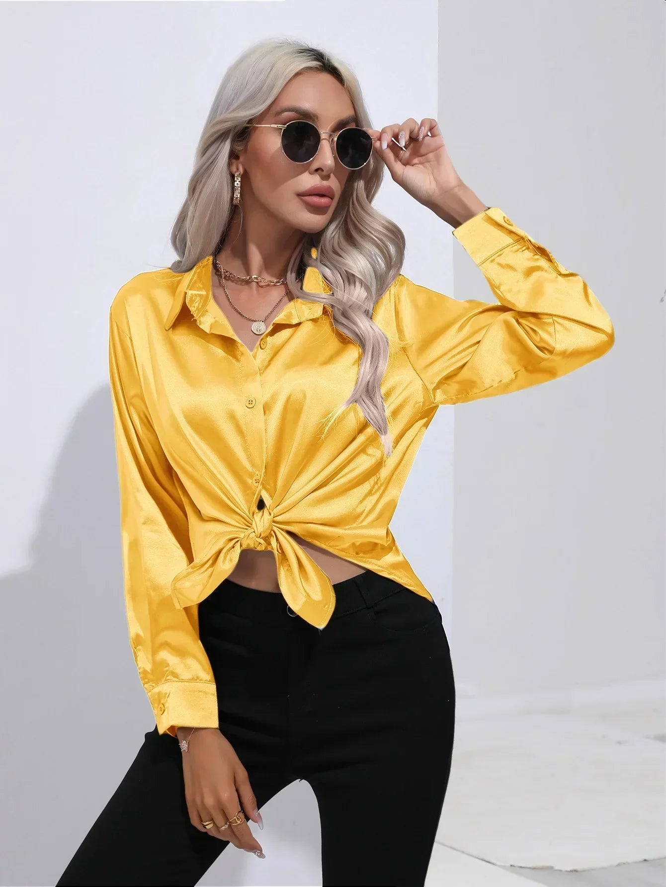 Isotta - Satijnen Blouse