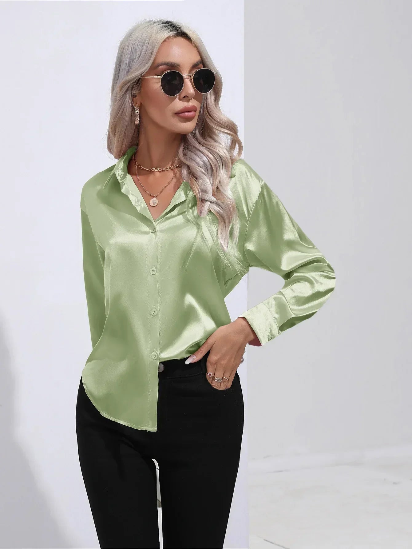 Isotta - Satijnen Blouse