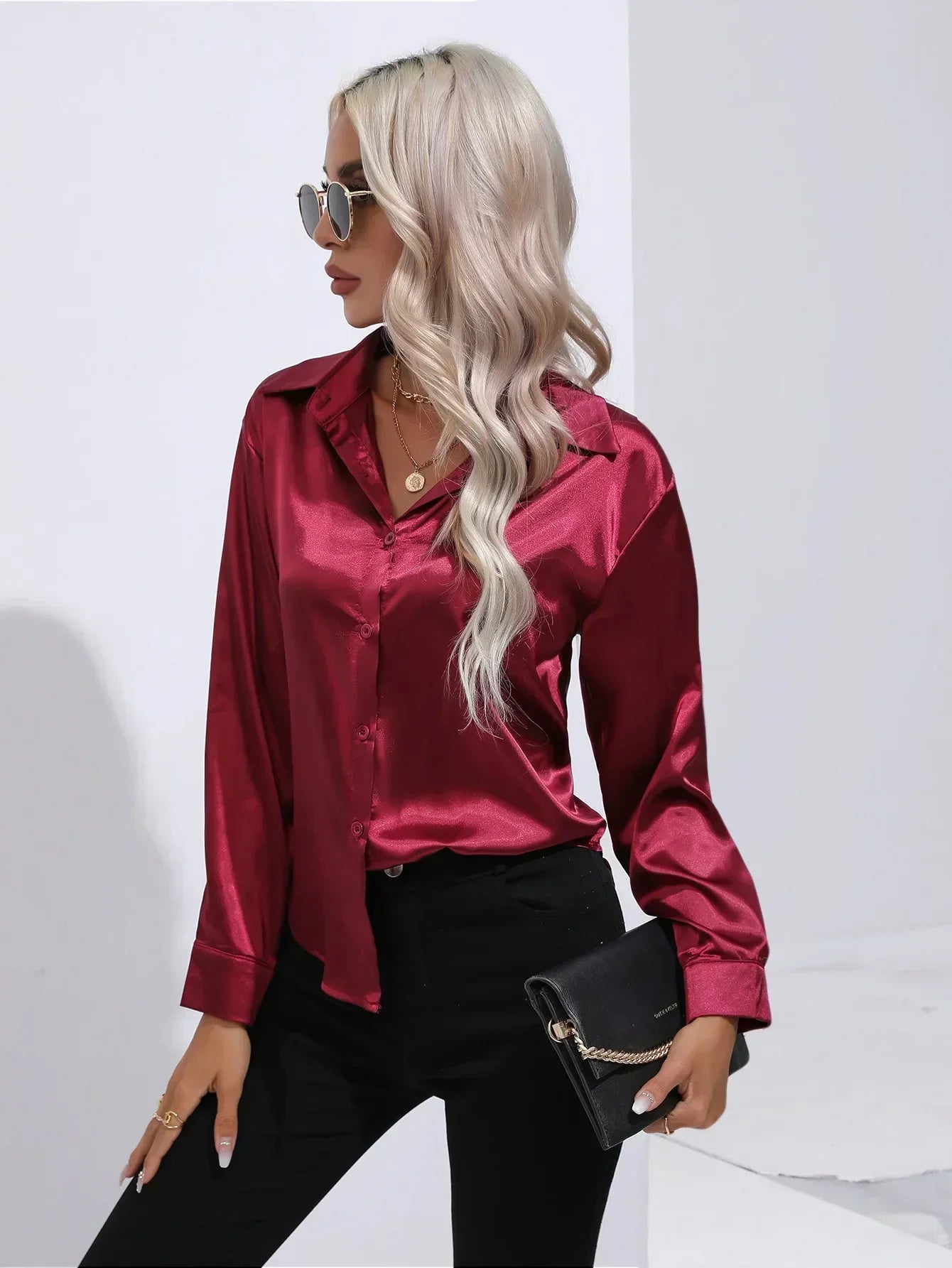 Isotta - Satijnen Blouse