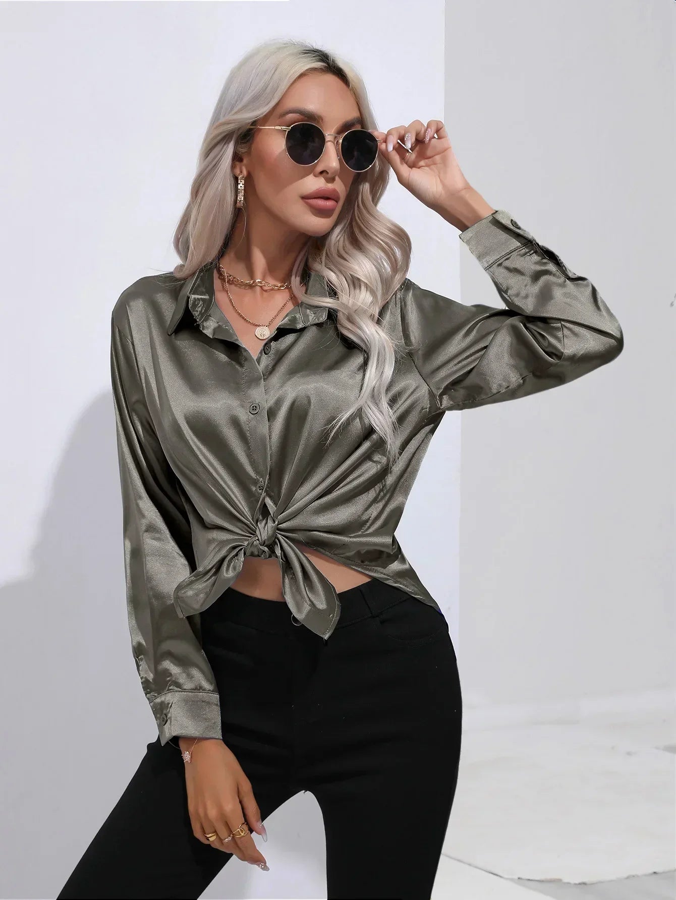 Isotta - Satijnen Blouse