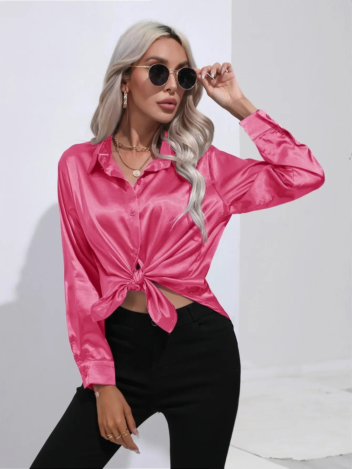 Isotta - Satijnen Blouse
