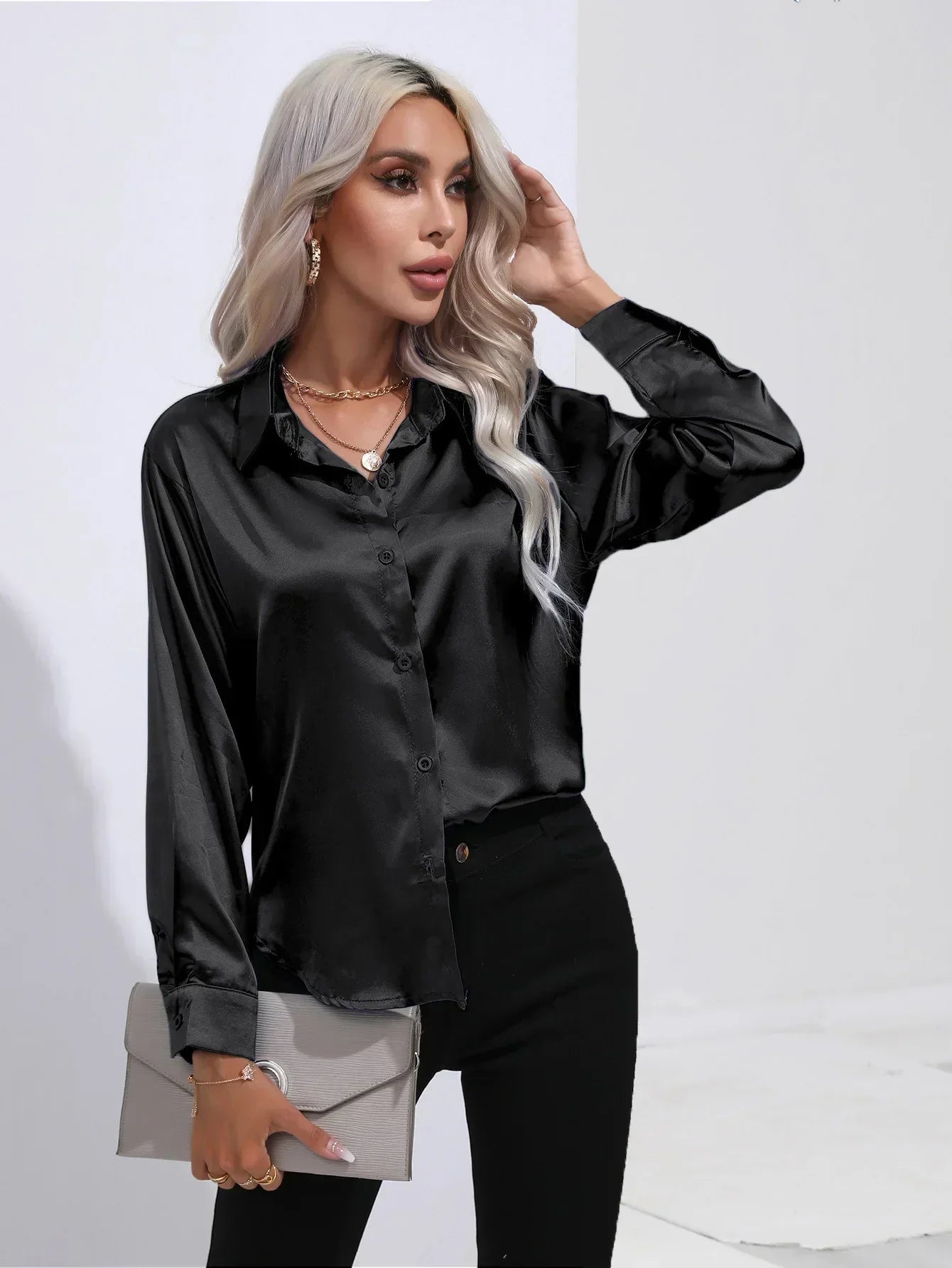 Isotta - Satijnen Blouse