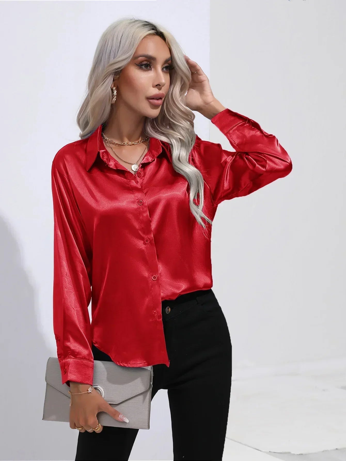 Isotta - Satijnen Blouse