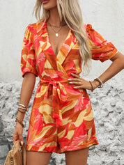 Jaime Blazer Playsuit Dames | Romper met Strikceintuur & Blazer Stijl