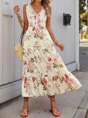 Blooming Garden Tiered Maxi Dress