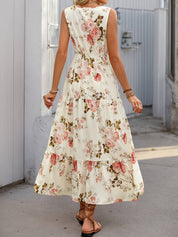 Blooming Garden Tiered Maxi Dress