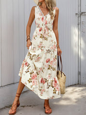 Blooming Garden Tiered Maxi Dress