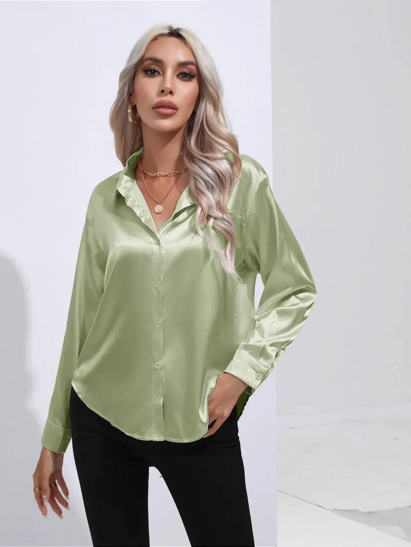 Isotta - Satijnen Blouse