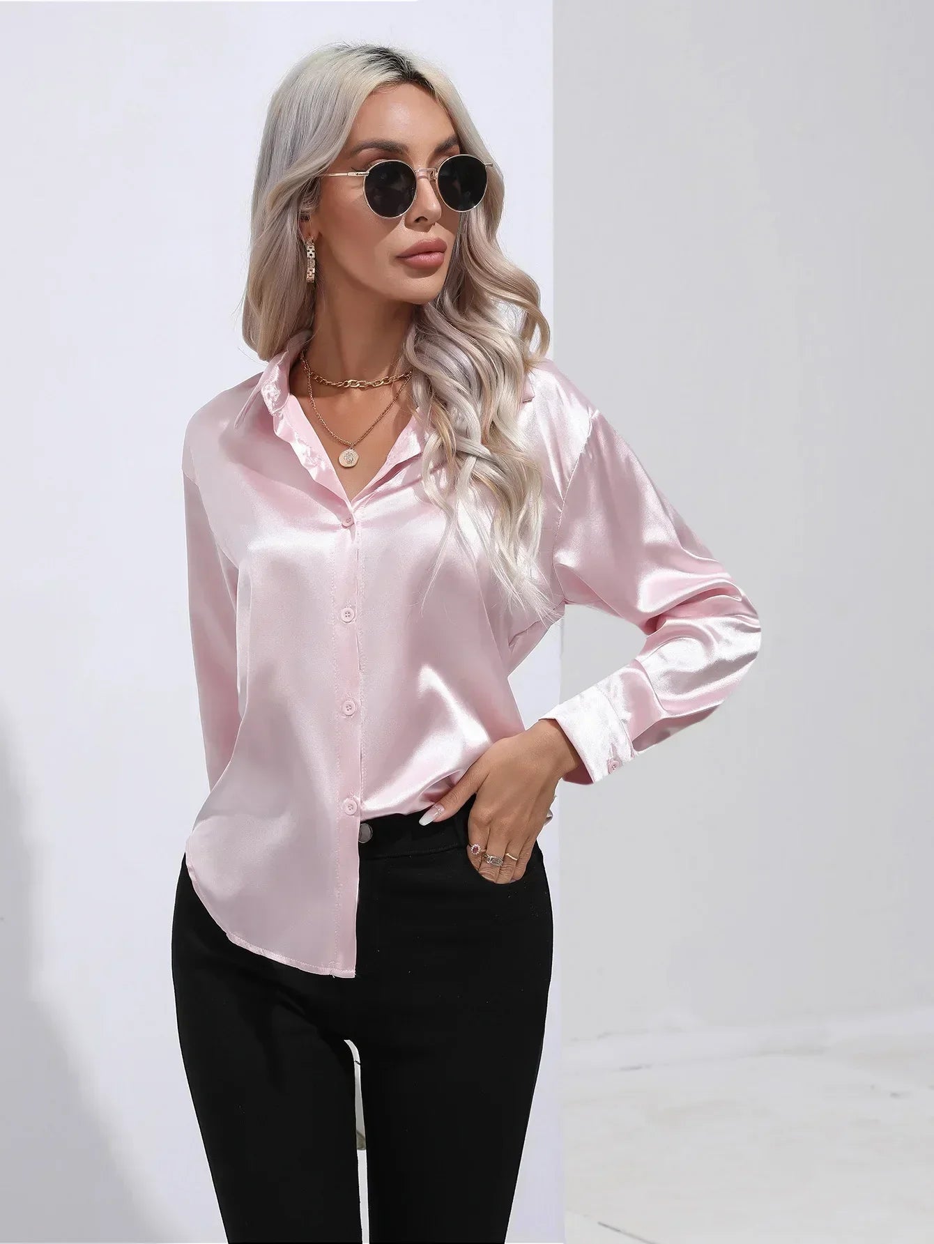 Isotta - Satijnen Blouse