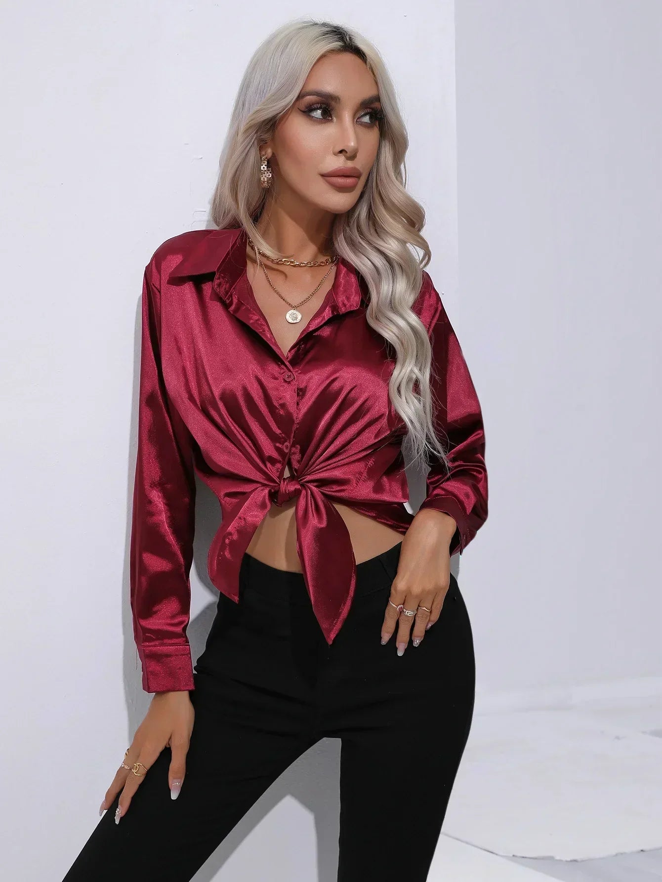Isotta - Satijnen Blouse