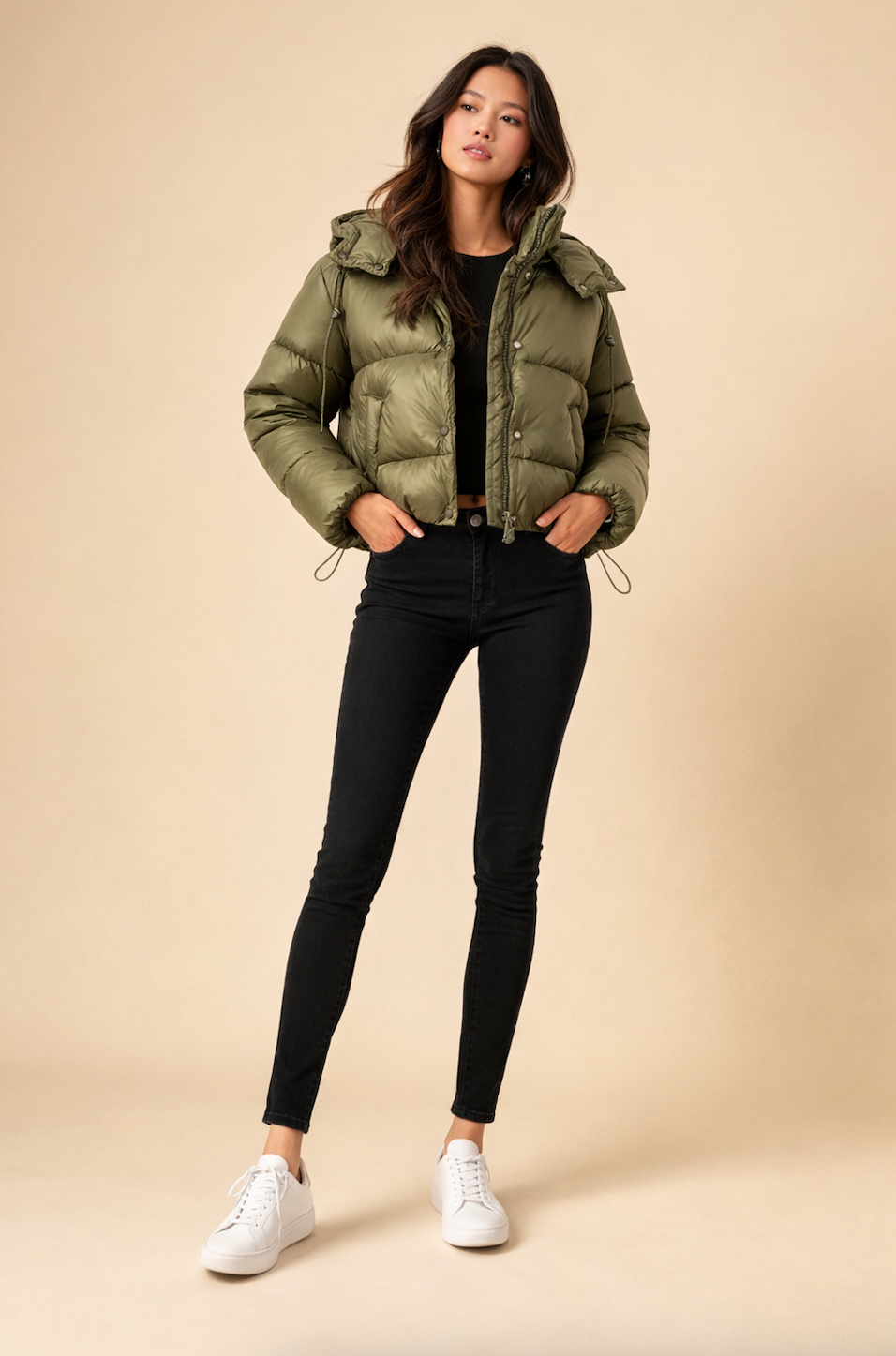 Dames Pufferjas met Capuchon – Licht & Warm