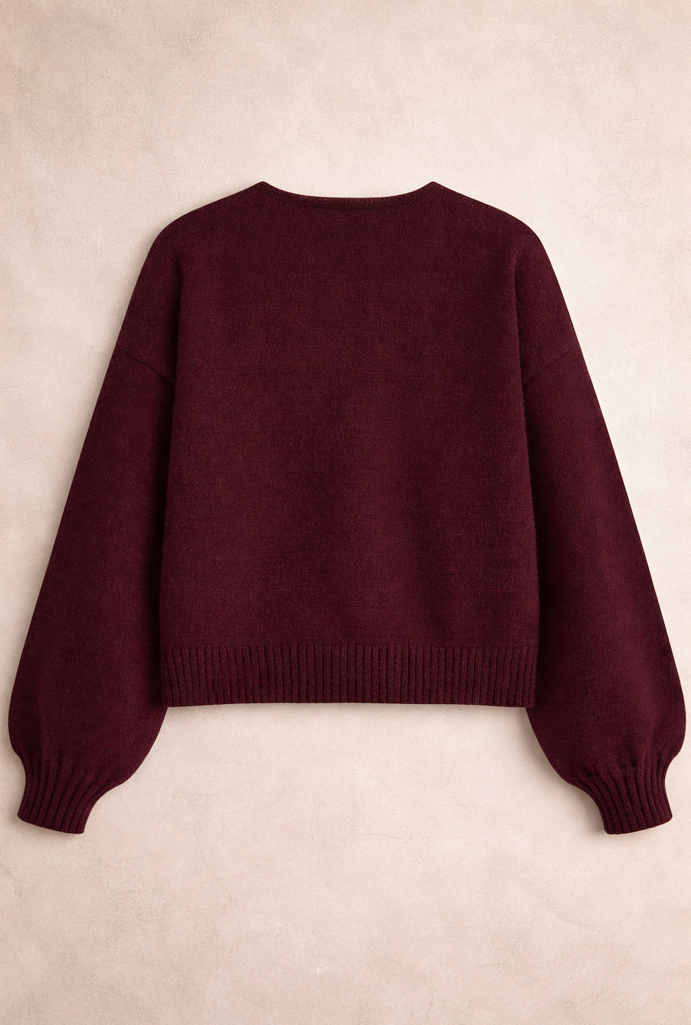 Gebreide Dames Cardigan met Fluwelen Strikken en Bolmouwen