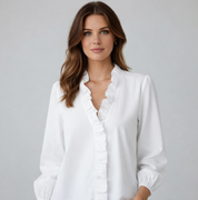 Blouse met Ruches voor Dames – Elegante en Comfortabele Flowy Top