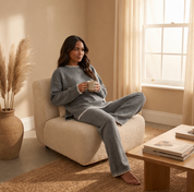 Zachte Comfort Set Dames – Gebreide Tweedelige Outfit voor Winterwarmte