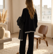 Zachte Comfort Set Dames – Gebreide Tweedelige Outfit voor Winterwarmte