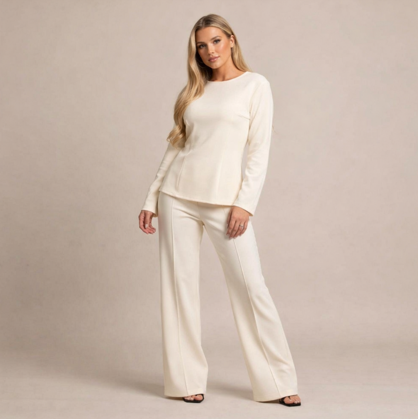Chique Dames Set – Elegante Tweedelige Outfit met Flatterende Pasvorm