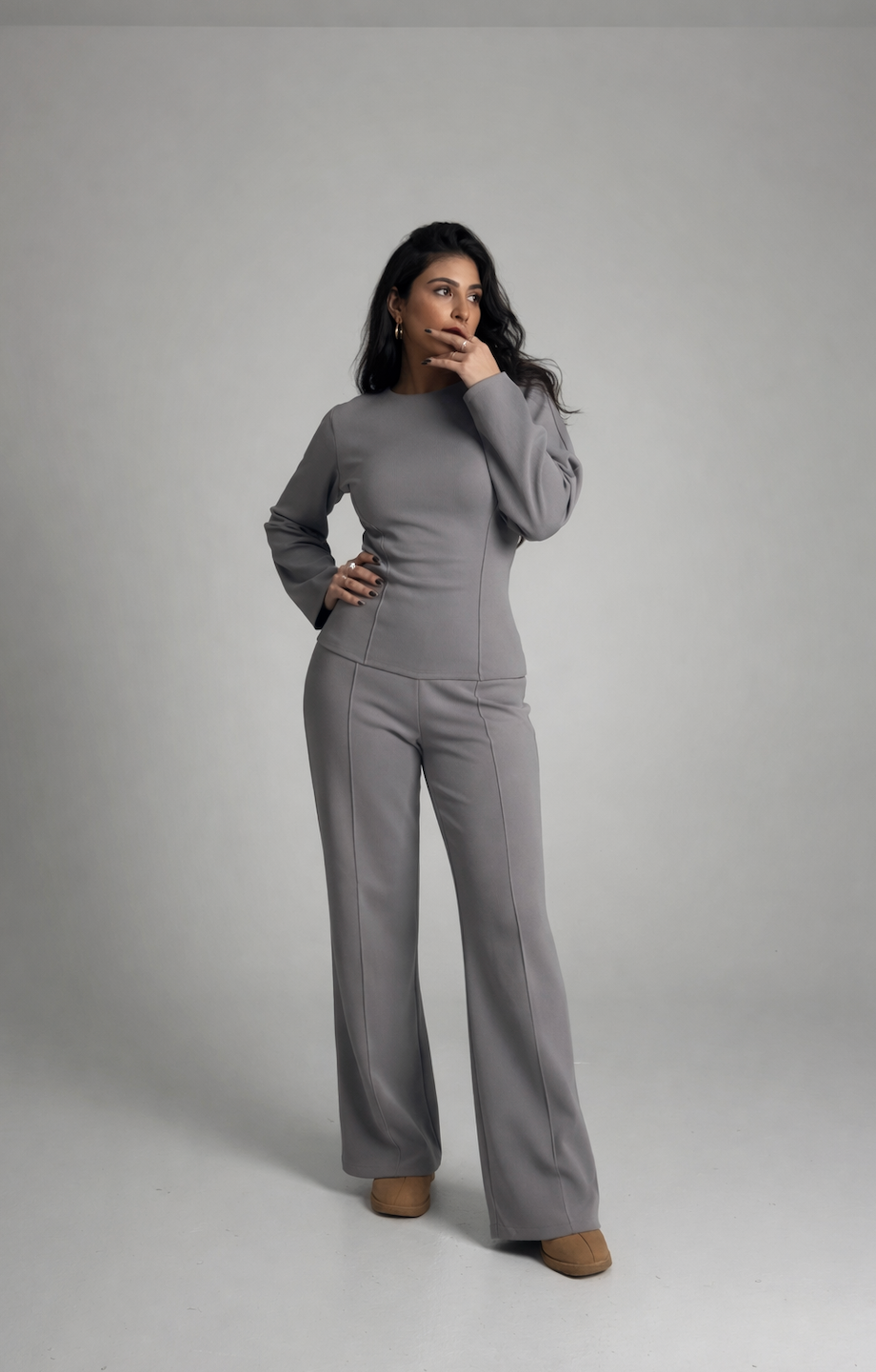 Chique Dames Set – Elegante Tweedelige Outfit met Flatterende Pasvorm