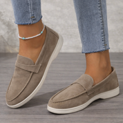 Suède Instappers voor Dames – Slip-on Loafers met Comfortpasvorm