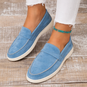 Suède Instappers voor Dames – Slip-on Loafers met Comfortpasvorm