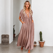 Maxi Taupe Ibiza Jurk