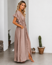 Maxi Taupe Ibiza Jurk