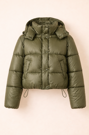 Dames Pufferjas met Capuchon – Licht & Warm