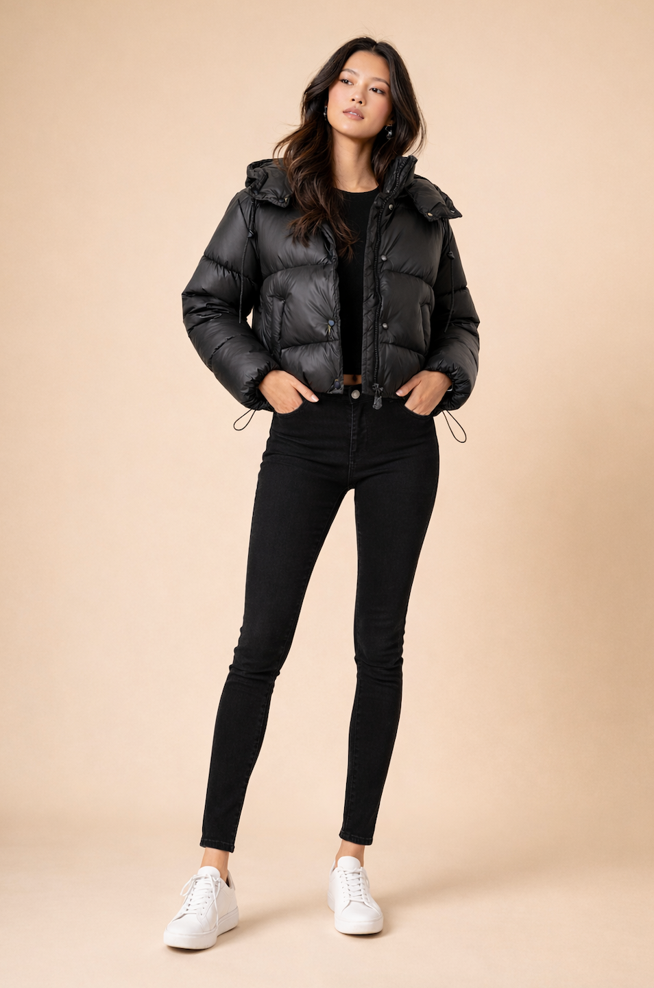 Dames Pufferjas met Capuchon – Licht & Warm