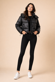 Dames Pufferjas met Capuchon – Licht & Warm