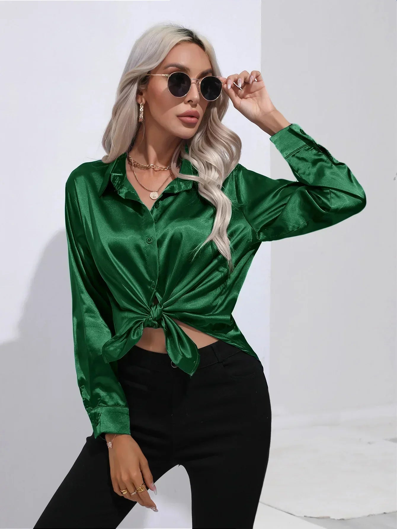 Isotta - Satijnen Blouse