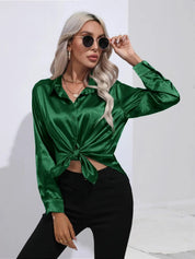 Isotta - Satijnen Blouse