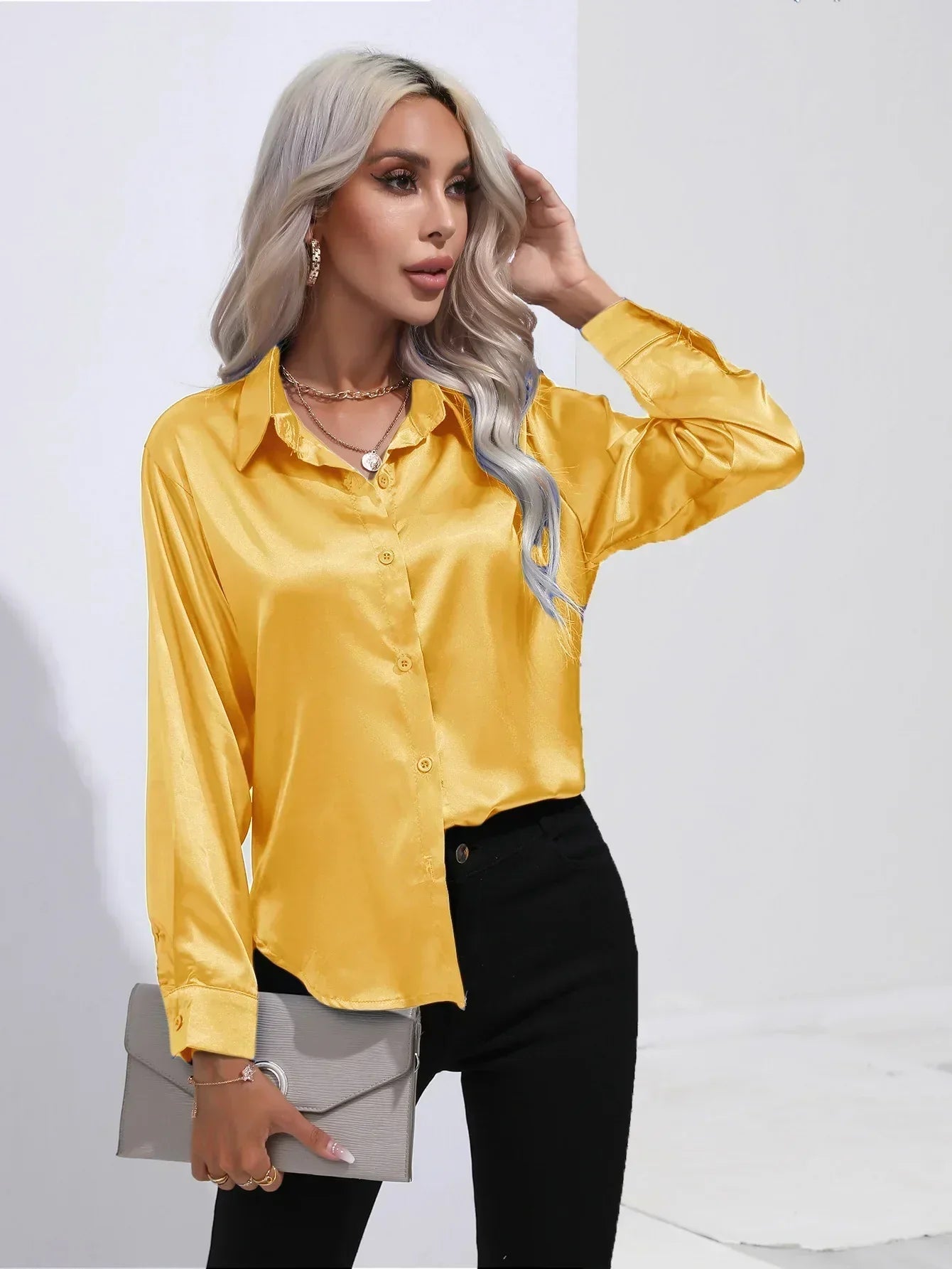Isotta - Satijnen Blouse