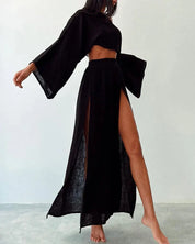 Set dames | 2 delige zomer set met crop top en rok