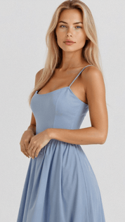Sophie | A-lijn Midi-jurk voor Dames met Elegante Ascot-stijl