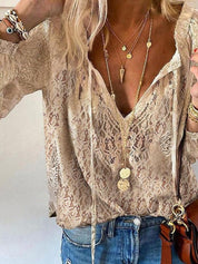 Sophie | Elegante Boho V-hals Blouse voor Dames