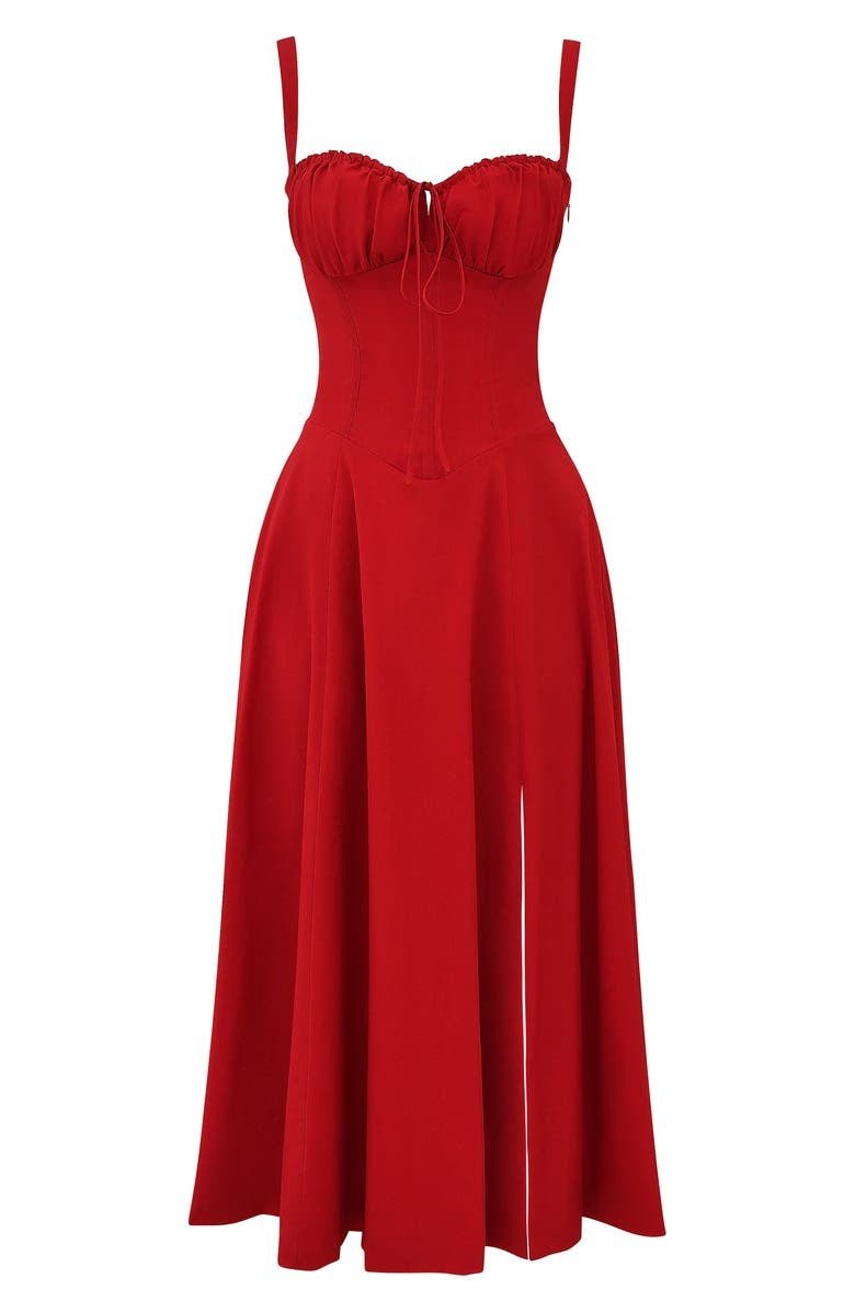 Sophie | Midi Jurk Dames met Corset en Vloeiende Rok voor Zomerse Gelegenheden