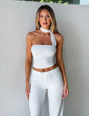 Helga | Minimalistische Zomerstijl Mouwloos Nekband Top