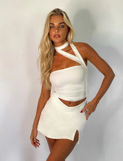 Helga | Minimalistische Zomerstijl Mouwloos Nekband Top