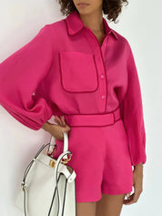 Zomerse Co ord Set Dames Linnenmix