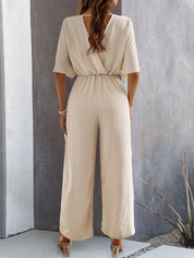 Sangria Sway Wide Leg Jumpsuit | Dames Jumpsuit met Wijde Pijpen