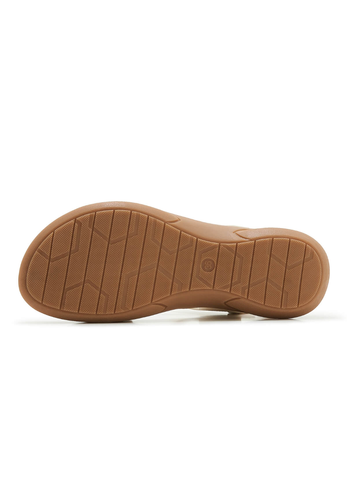 Siketu | Ritueel Moment Riem Voetbed Sandaal - beige