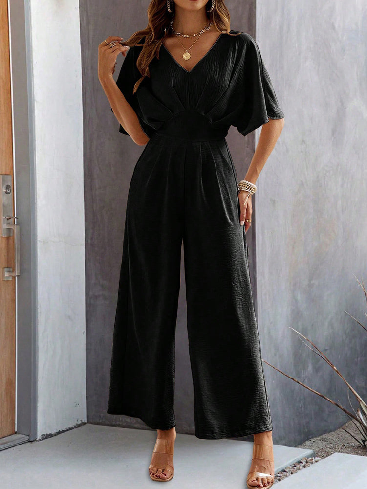 Sangria Sway Wide Leg Jumpsuit | Dames Jumpsuit met Wijde Pijpen