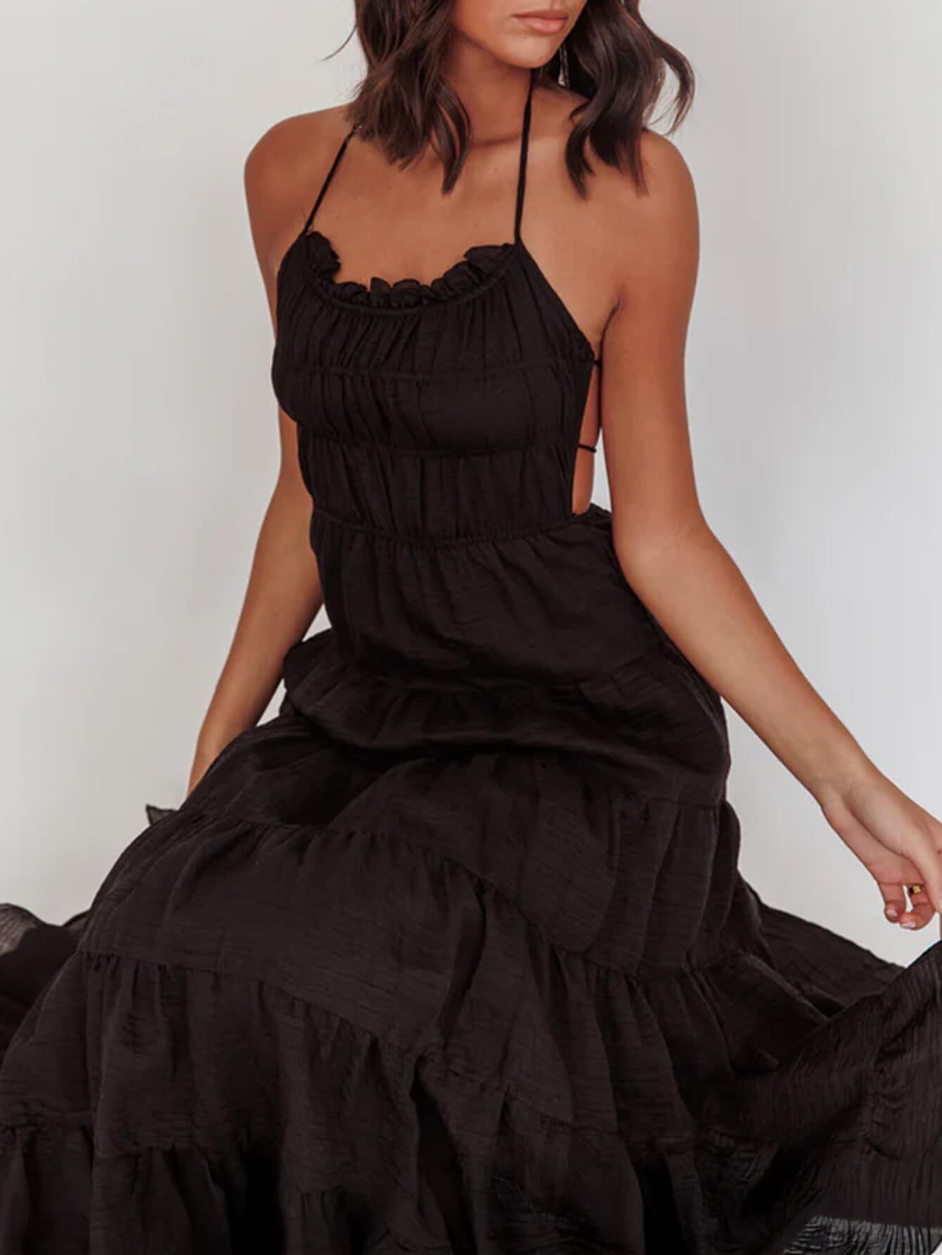 Good Timer Halter Maxi Jurk | Lange Jurk