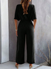 Sangria Sway Wide Leg Jumpsuit | Dames Jumpsuit met Wijde Pijpen