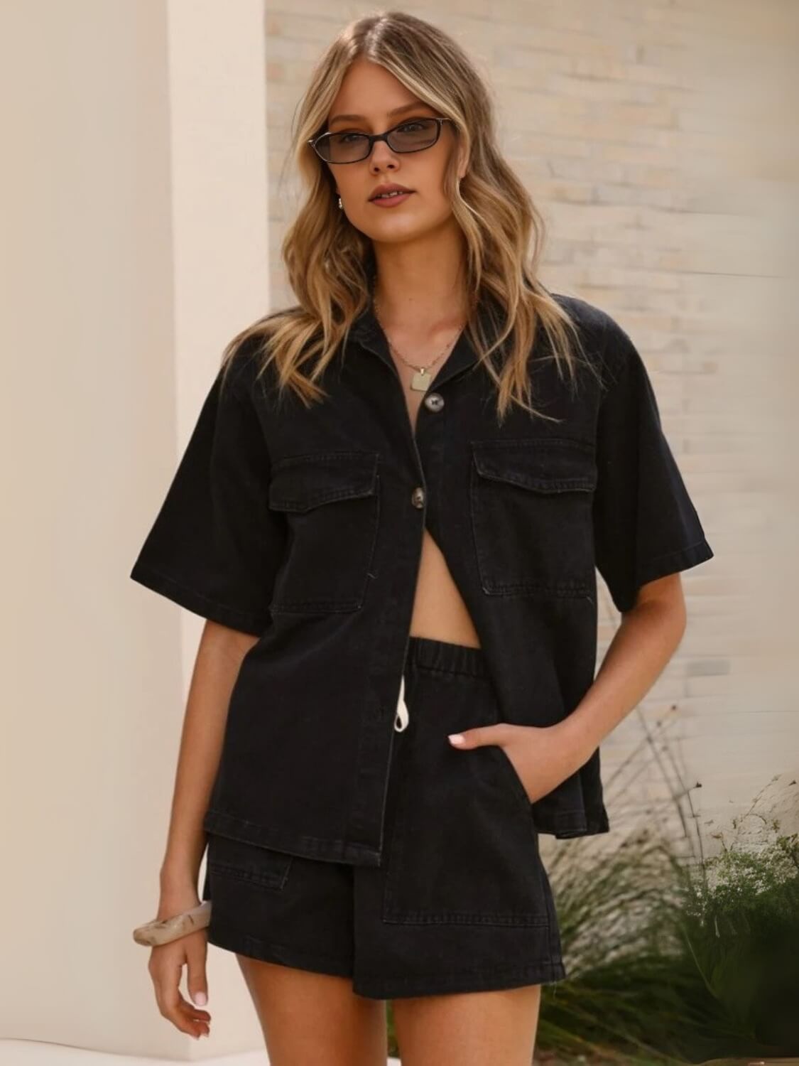 Easy Mode | Bijpassende Jeans Set - zwart