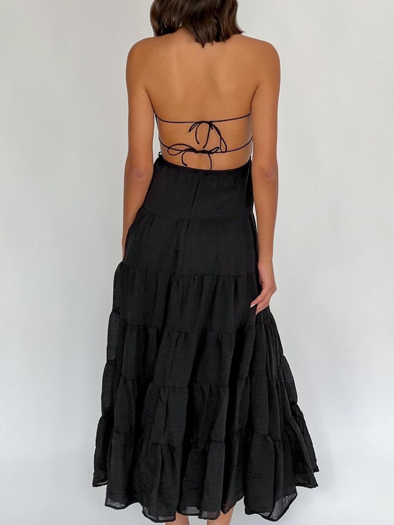 Good Timer Halter Maxi Jurk | Lange Jurk