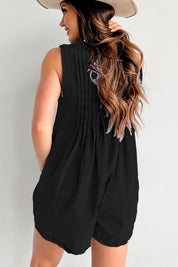 Denim Babydoll Playsuit Zwart | Stoere Dames Romper