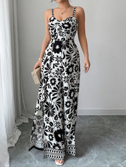 Bliss Escape Jumpsuit met Bloemenprint - Zwart