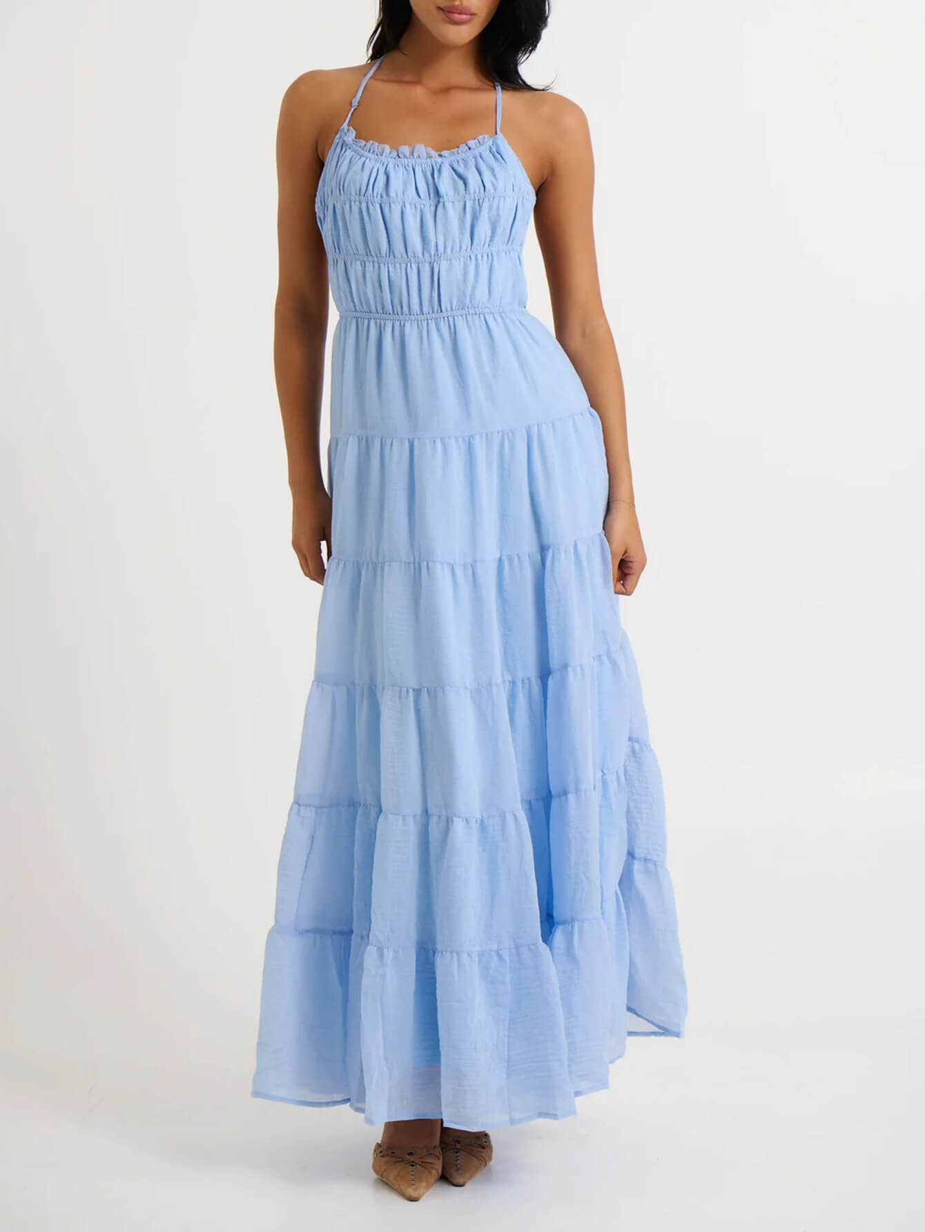 Good Timer Halter Maxi Jurk | Lange Jurk