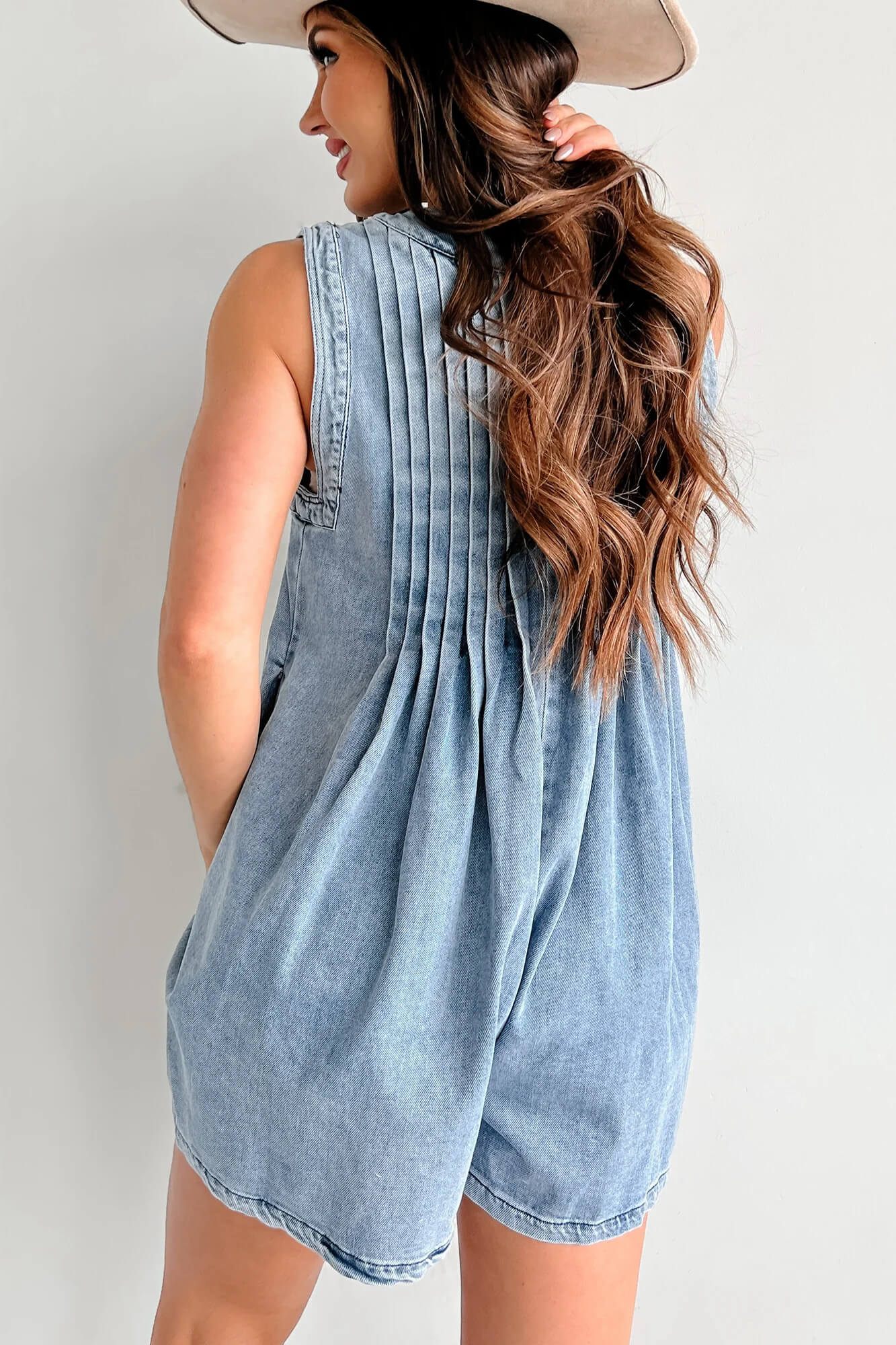 Denim Babydoll Playsuit Blauw | Stoere Dames Romper